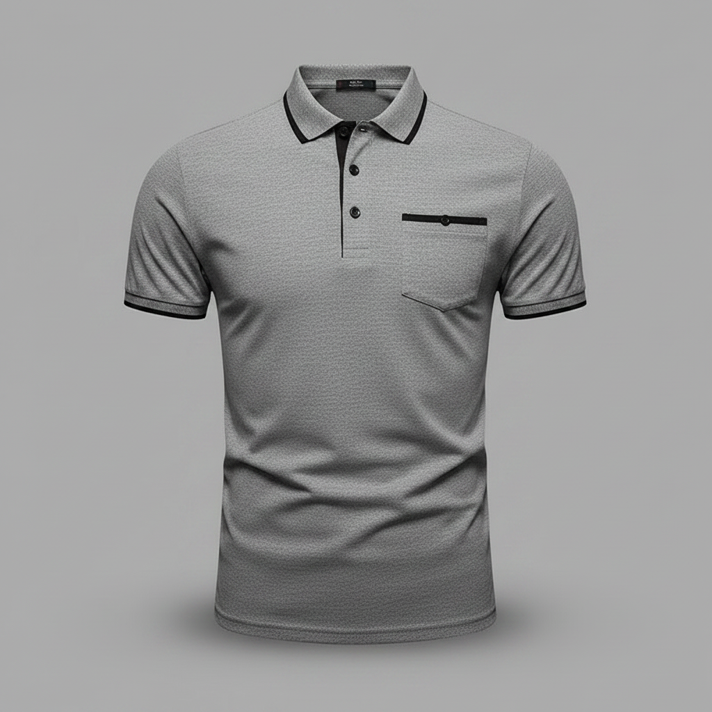 Elegant Long Sleeve Polo | Men's Polo Shirt Casual Wear