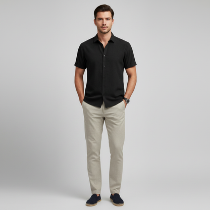 Men's Casual Summer Shirt | Elegant Loose Fit Blouse