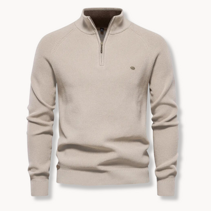 Men's Half Zip Sweater | Slim Fit Knitted Jumper 2