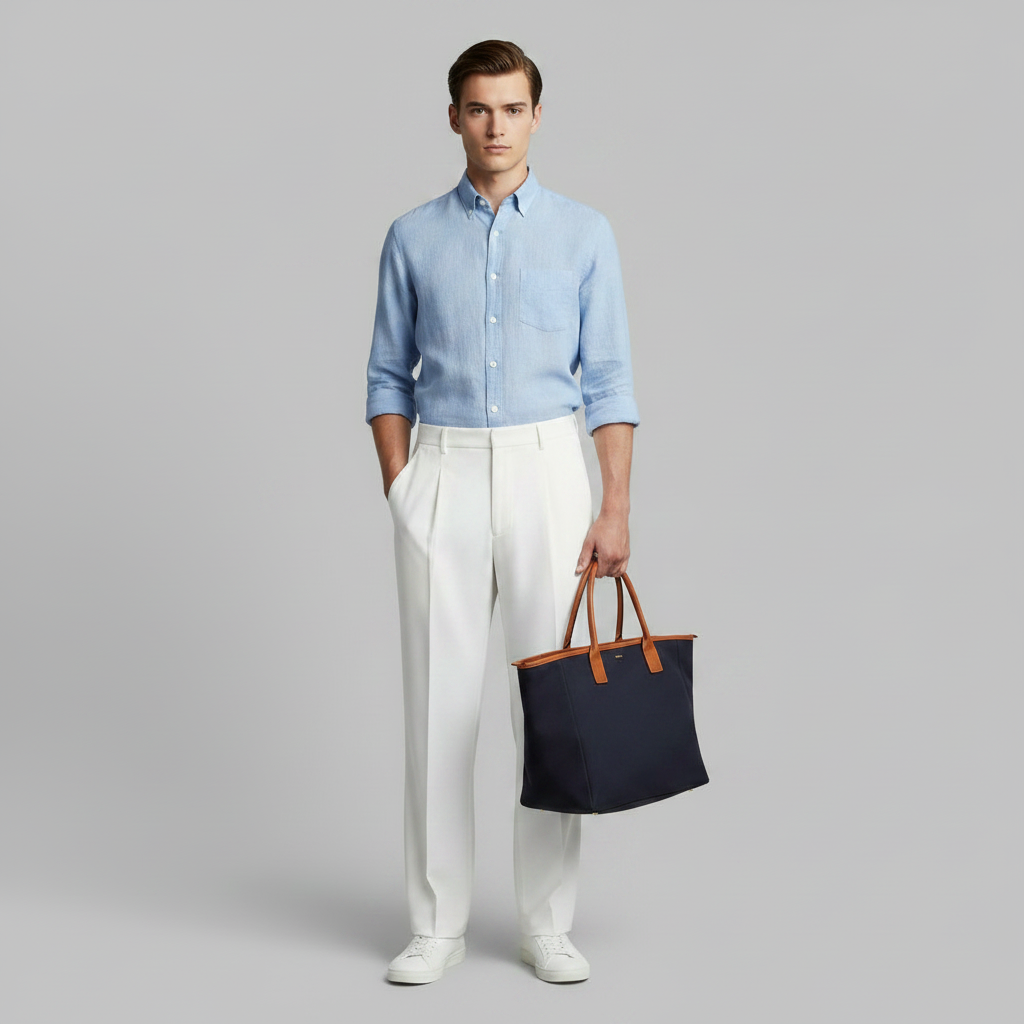 Men's Straight Fit Pleated Trousers | Formal Pants