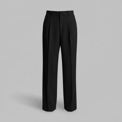 Men's Straight Fit Pleated Trousers | Formal Pants