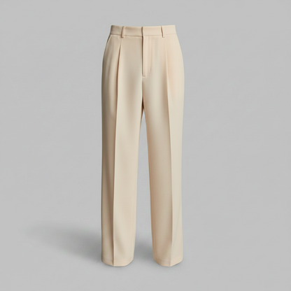 Men's Straight Fit Pleated Trousers | Formal Pants