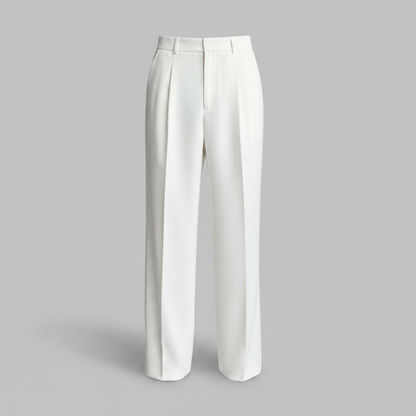 Men's Straight Fit Pleated Trousers | Formal Pants