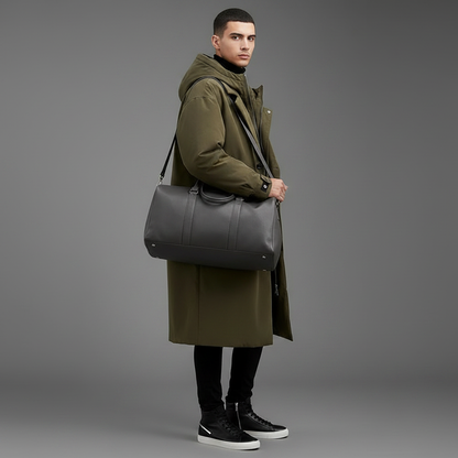 Men's Waterproof Puffer Trench Coat with Hood | Outerwear